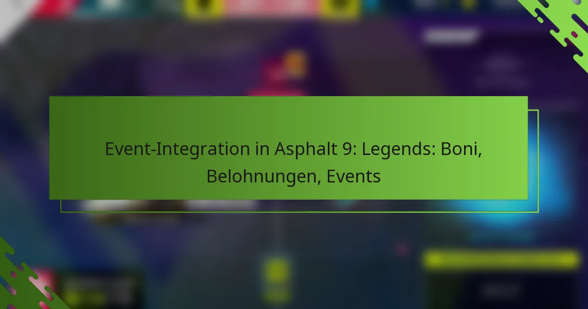 Event-Integration in Asphalt 9: Legends: Boni, Belohnungen, Events