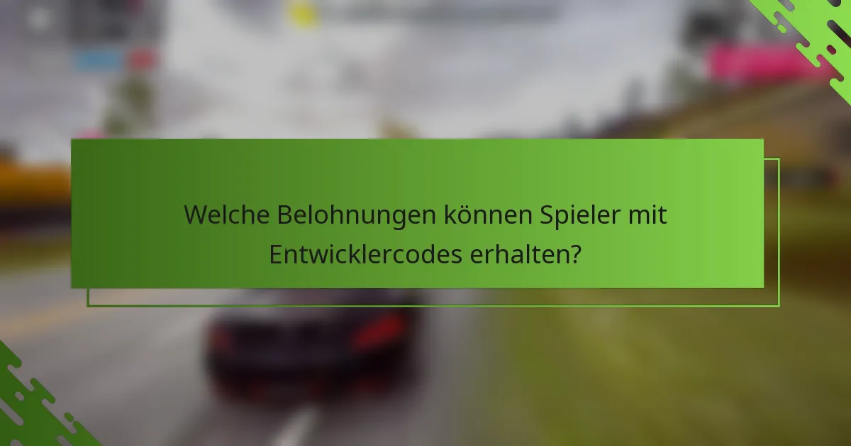 Welche Belohnungen können Spieler mit Entwicklercodes erhalten?