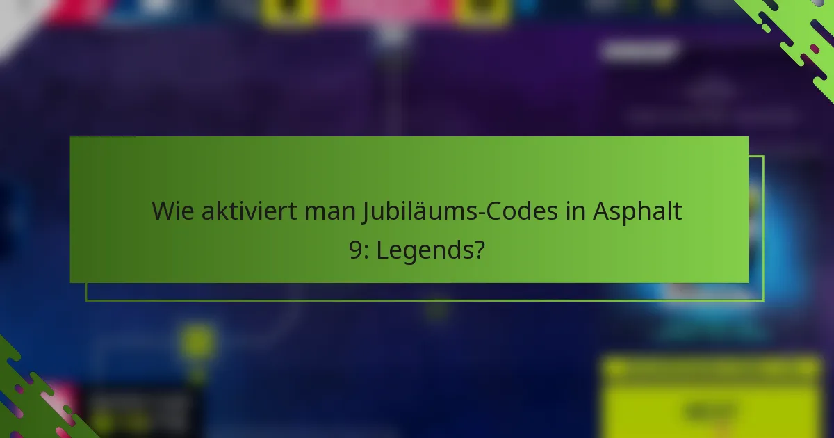 Wie aktiviert man Jubiläums-Codes in Asphalt 9: Legends?